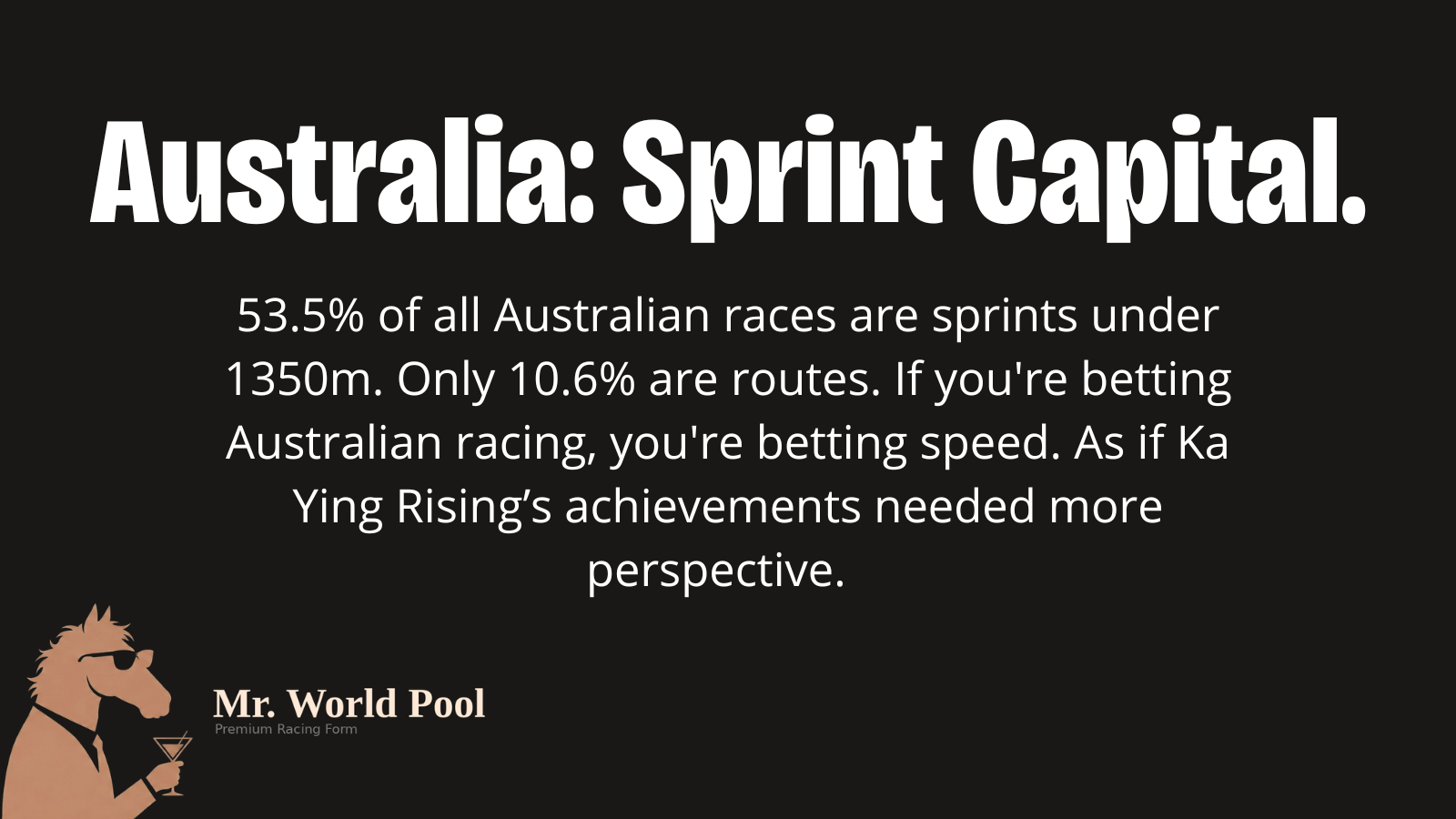 Australia is the sprint capital